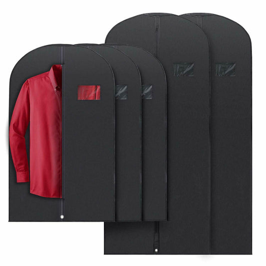 Norvo | 5 Premium Garment Bags - Med Gjennomsiktig Vindu, Vannavvisende - 40"/54" Inches