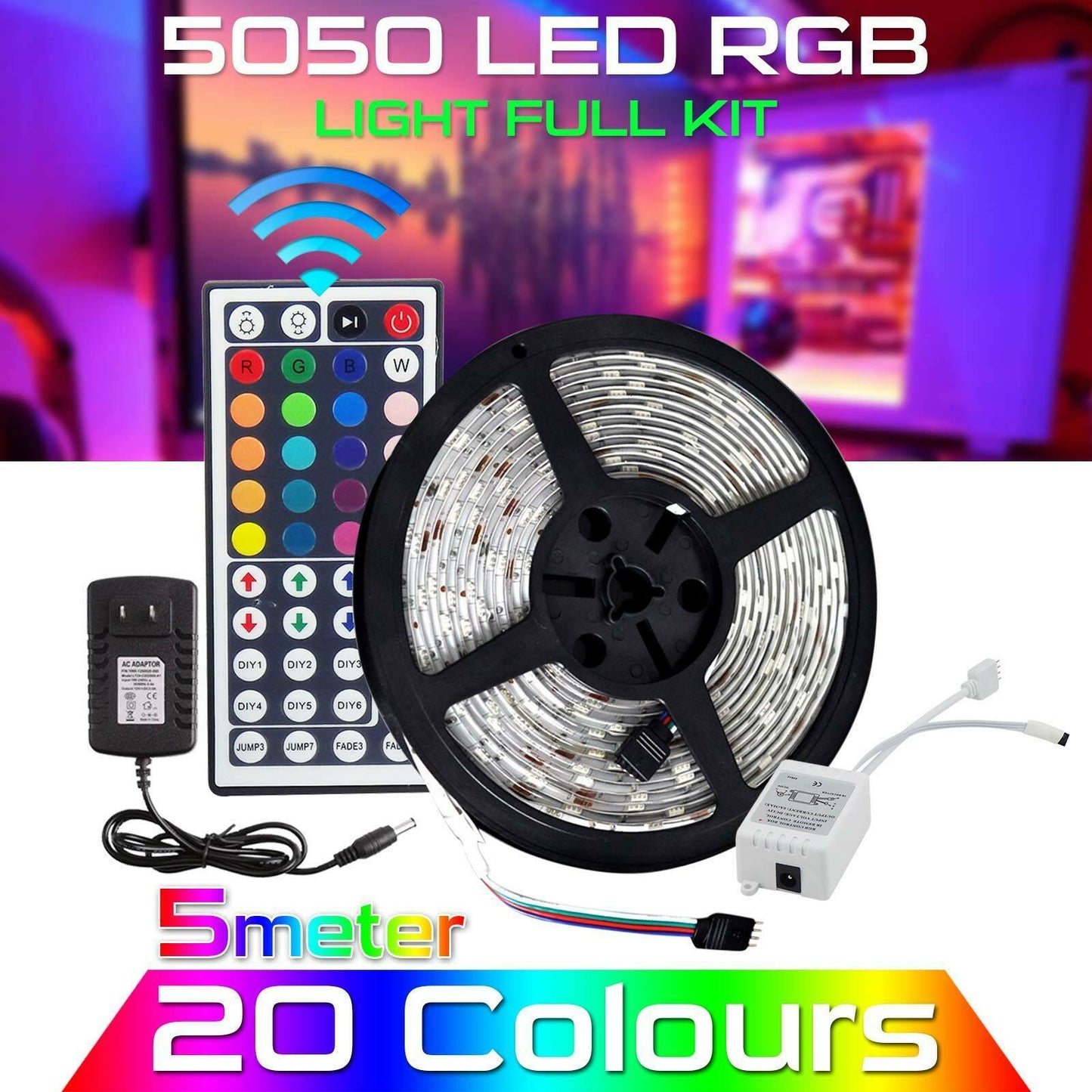 Norvo | Led Strip Lys | 20 farger rgb Led Strip