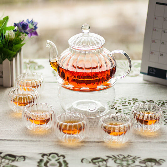 Norvo | Krystallklar Glass Tekanne Sett