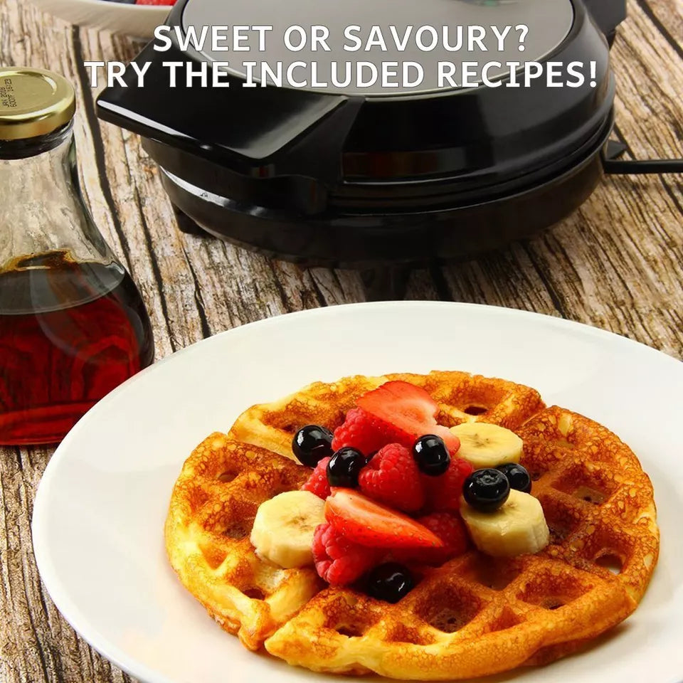 Norvo | Deep-Fill Vaffeljern | Non-Stick, Justerbar Temperatur & Kompakt Design for Hjemmelagde Belgiske Vafler