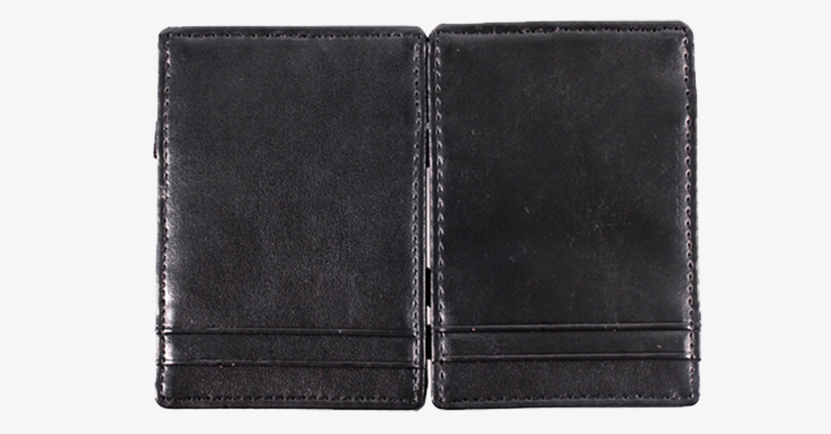 Norvo | Bærbar Lær Kortholder - Foldbar - Ulike Farger - Lommeboketui for Penger og Kort