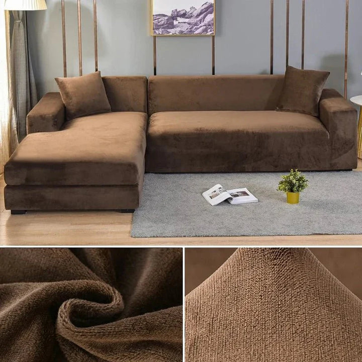Norvo | Samtlux Fløyelssofa Deksel – Elegant Stretch Passform for Luksuriøs Comfort og Beskyttelse