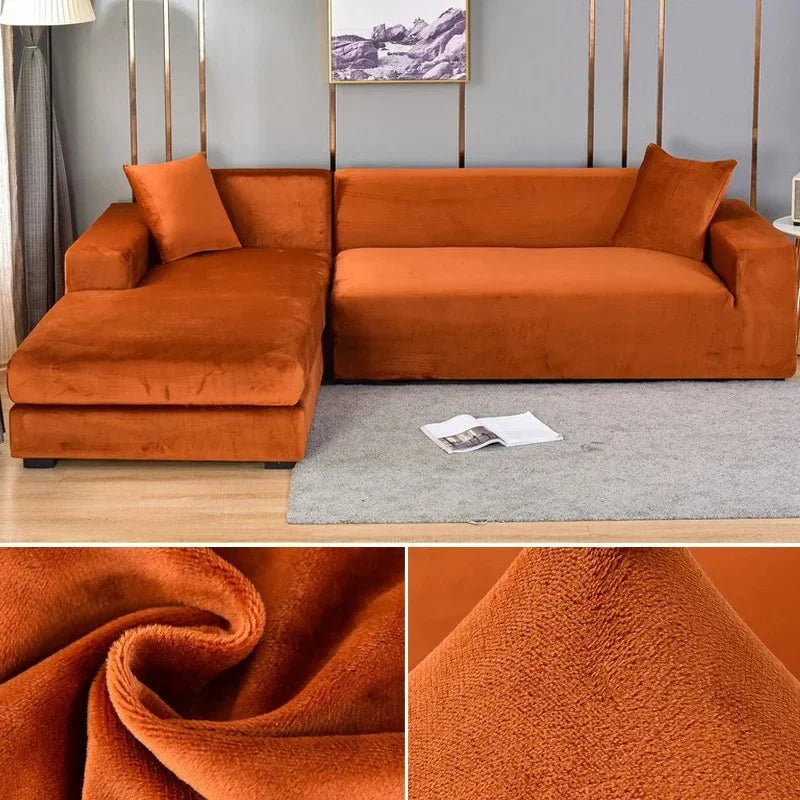 Norvo | Samtlux Fløyelssofa Deksel – Elegant Stretch Passform for Luksuriøs Comfort og Beskyttelse