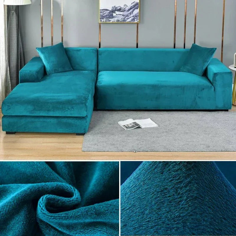 Norvo | Samtlux Fløyelssofa Deksel – Elegant Stretch Passform for Luksuriøs Comfort og Beskyttelse