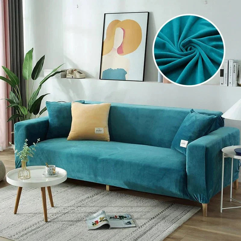 Norvo | Samtlux Fløyelssofa Deksel – Elegant Stretch Passform for Luksuriøs Comfort og Beskyttelse