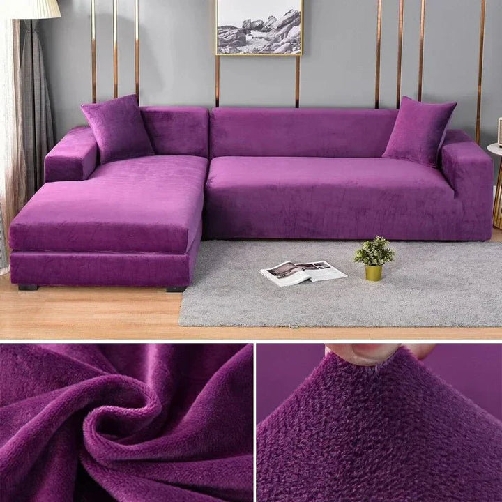 Norvo | Samtlux Fløyelssofa Deksel – Elegant Stretch Passform for Luksuriøs Comfort og Beskyttelse