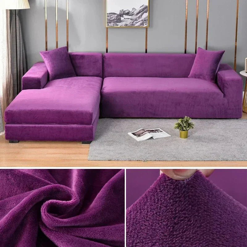 Norvo | Samtlux Fløyelssofa Deksel – Elegant Stretch Passform for Luksuriøs Comfort og Beskyttelse