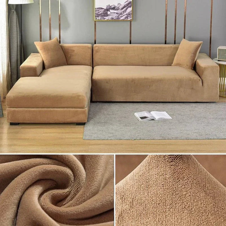 Norvo | Samtlux Fløyelssofa Deksel – Elegant Stretch Passform for Luksuriøs Comfort og Beskyttelse