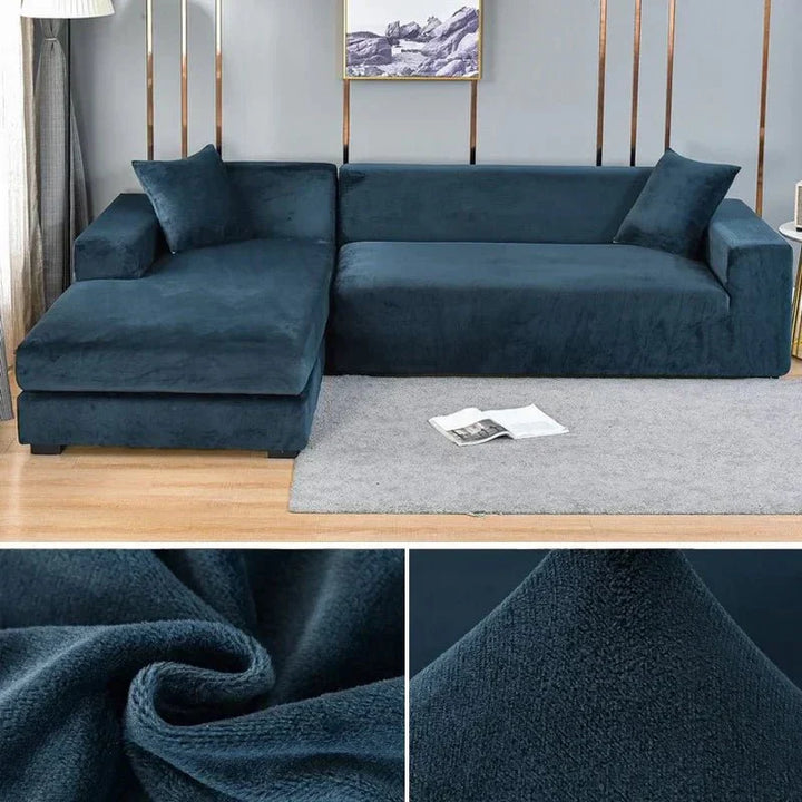 Norvo | Samtlux Fløyelssofa Deksel – Elegant Stretch Passform for Luksuriøs Comfort og Beskyttelse