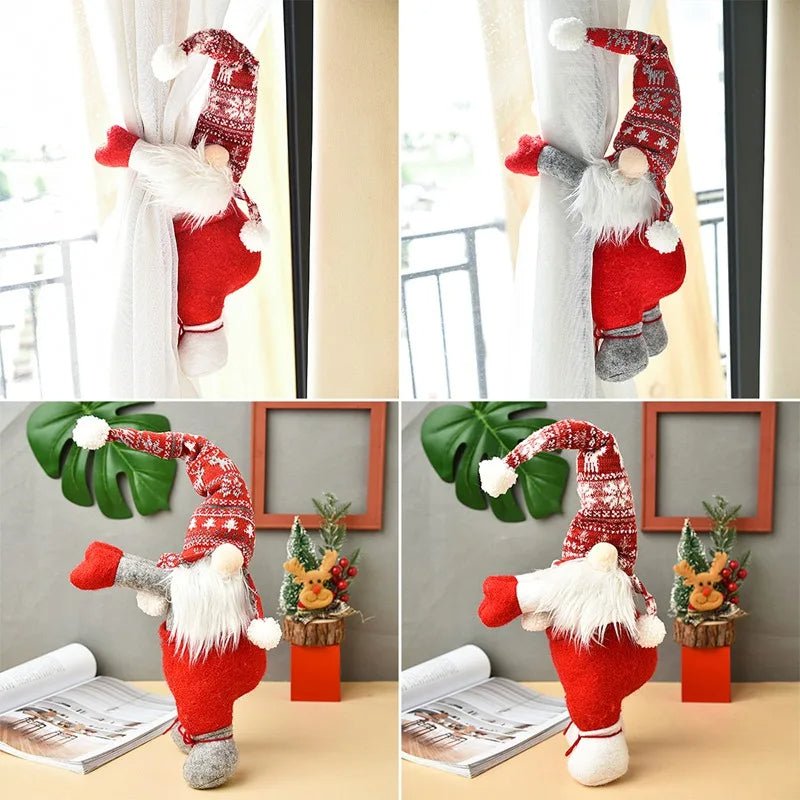 Norvo | Santa & Elk Juletapet Spenne – Festlig Høytidsdekor for et Glede Hjem