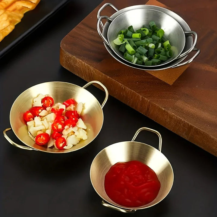 Sauce Dipping Bowl Rustfritt Stål Dipping Kopper Runde Saus Skåler | Norvo