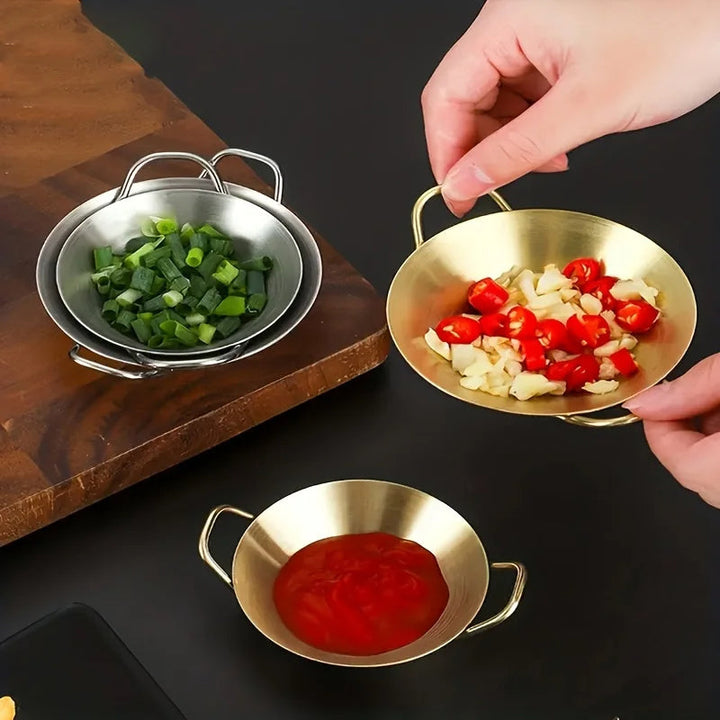 Sauce Dipping Bowl Rustfritt Stål Dipping Kopper Runde Saus Skåler | Norvo