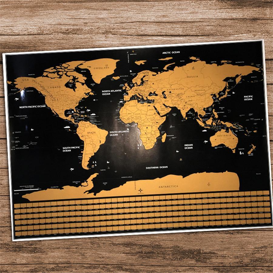 Scratch Off World Map Poster | Norvo
