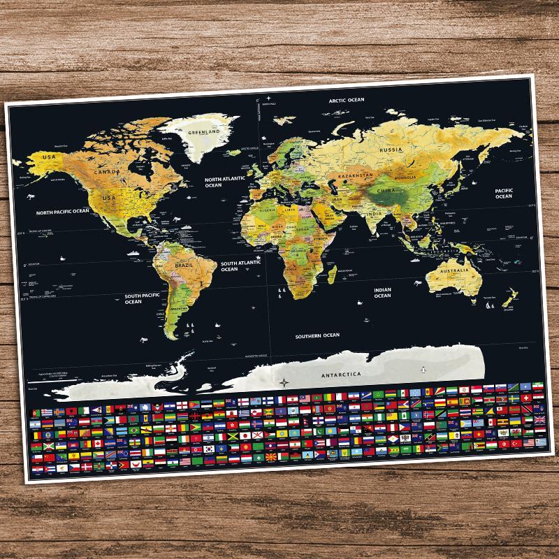 Scratch Off World Map Poster | Norvo