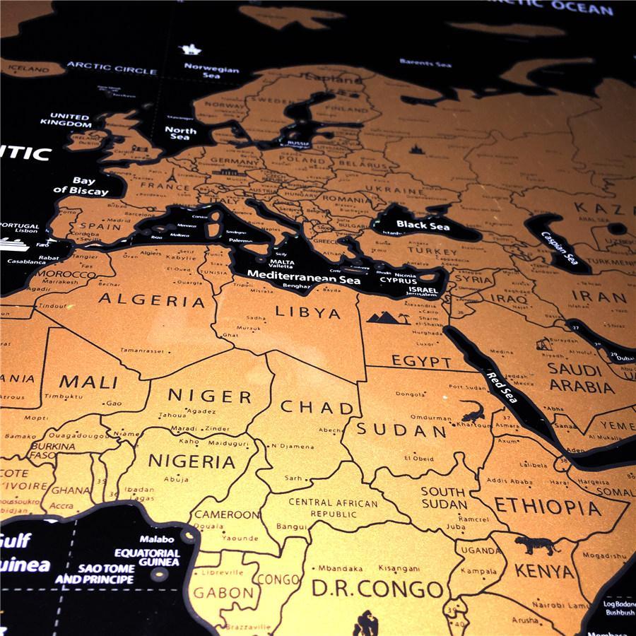 Scratch Off World Map Poster | Norvo