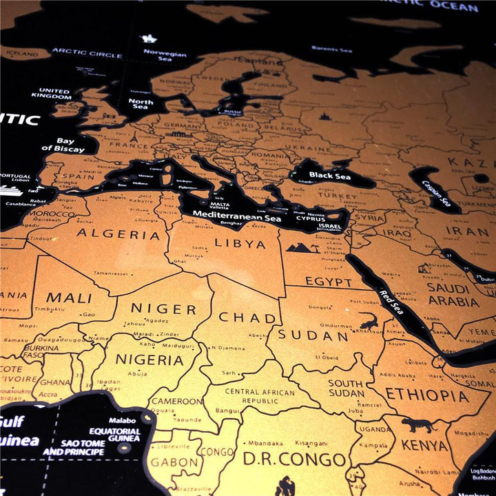 Scratch Off World Map Poster | Norvo