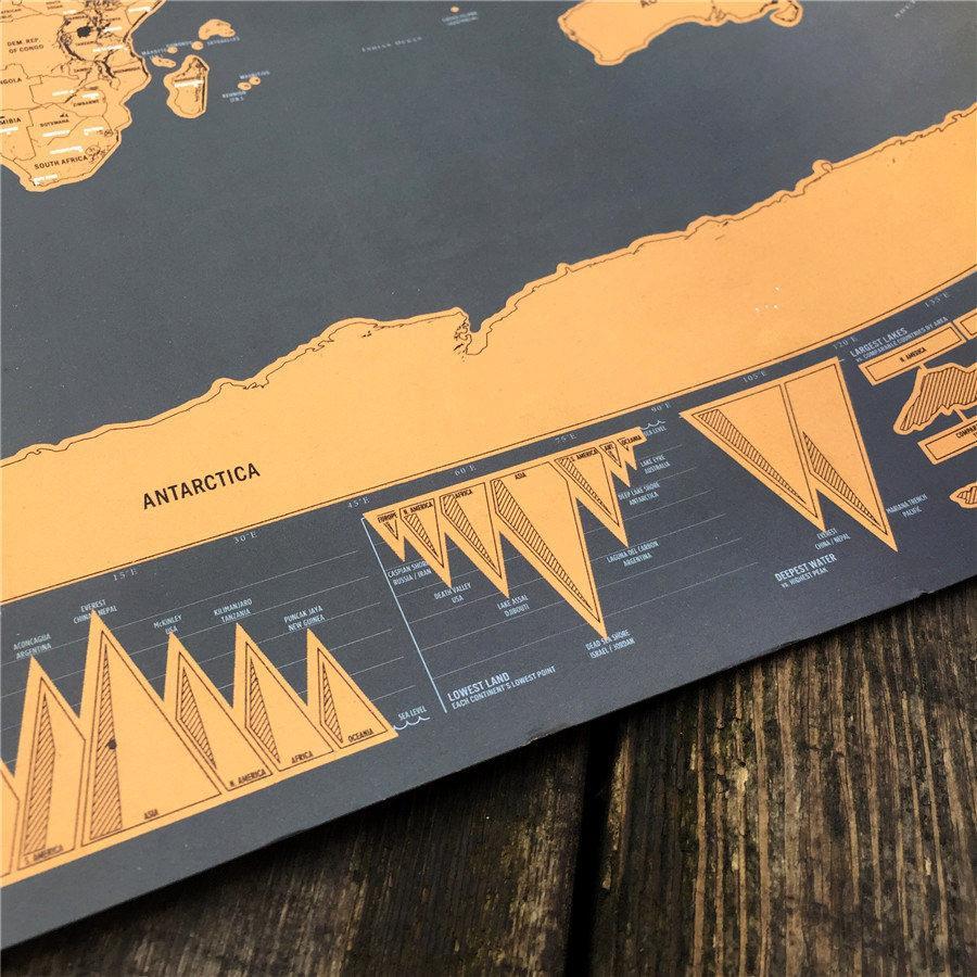 Scratch Off World Map Poster | Norvo
