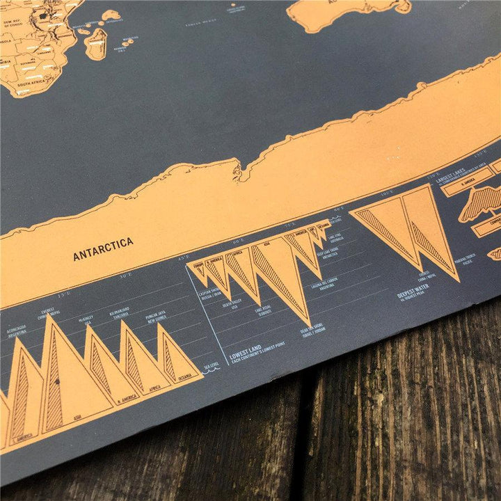 Scratch Off World Map Poster | Norvo