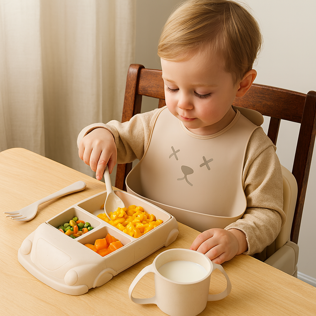 Norvo | Barne Tallerken Sett Bil Stil Holdbar Plast Design