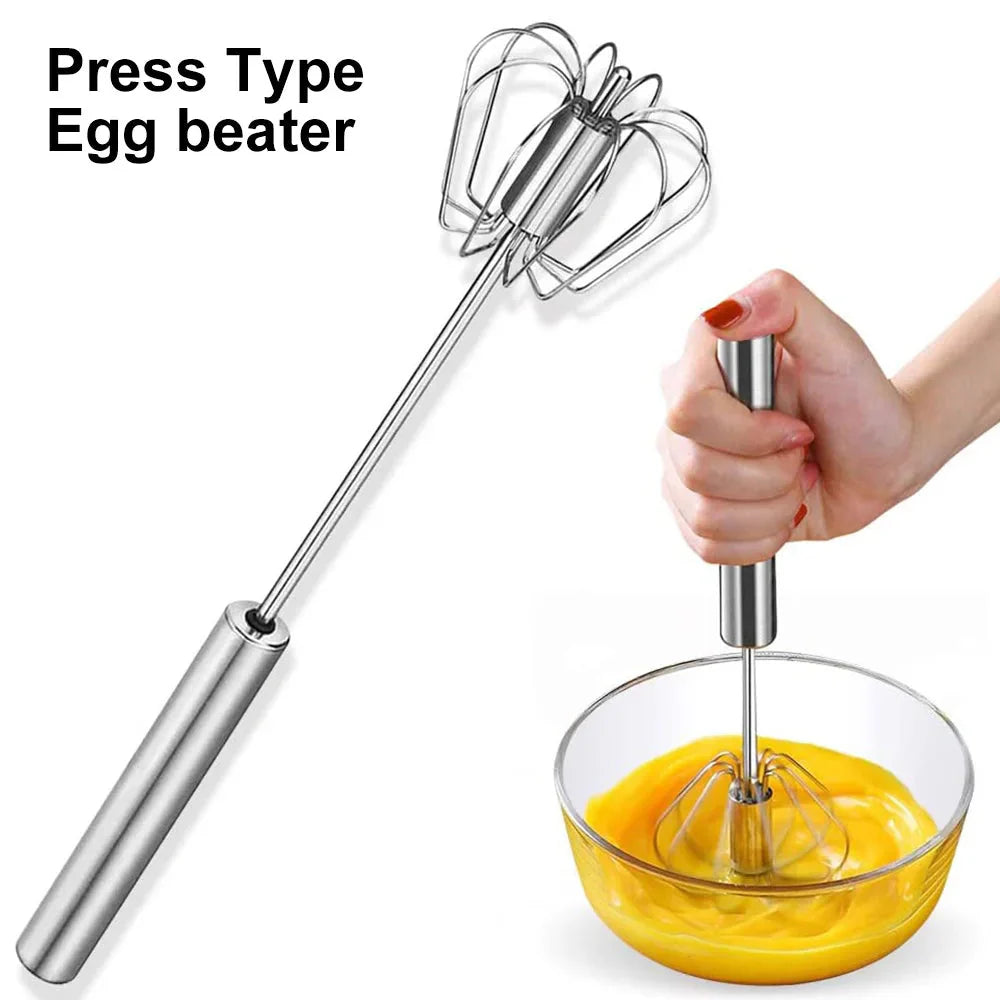 Semi-automatisk eggvisp i rustfritt stål visp press type eggvisp | Norvo