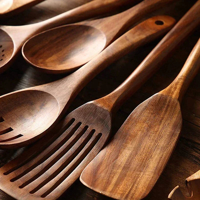 EcoChef - Luksus Teak Tre Kjøkkenutstyr for Moderne Kulinarisk Kunst