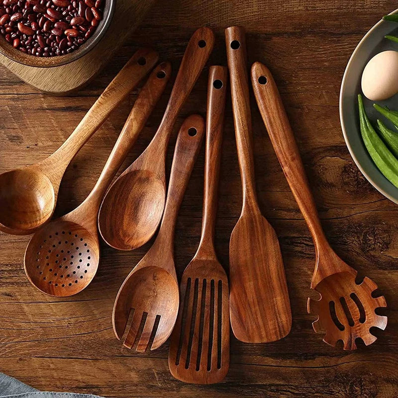 EcoChef - Luksus Teak Tre Kjøkkenutstyr for Moderne Kulinarisk Kunst