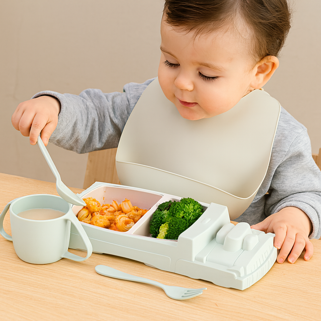 Norvo | Barne Tallerken Sett Bil Stil Holdbar Plast Design