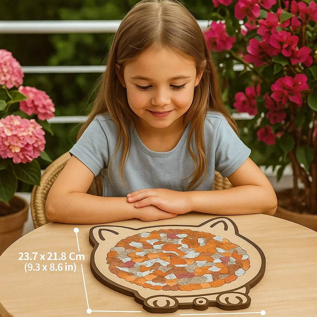 Norvo | Kattepuslespill laget av tre