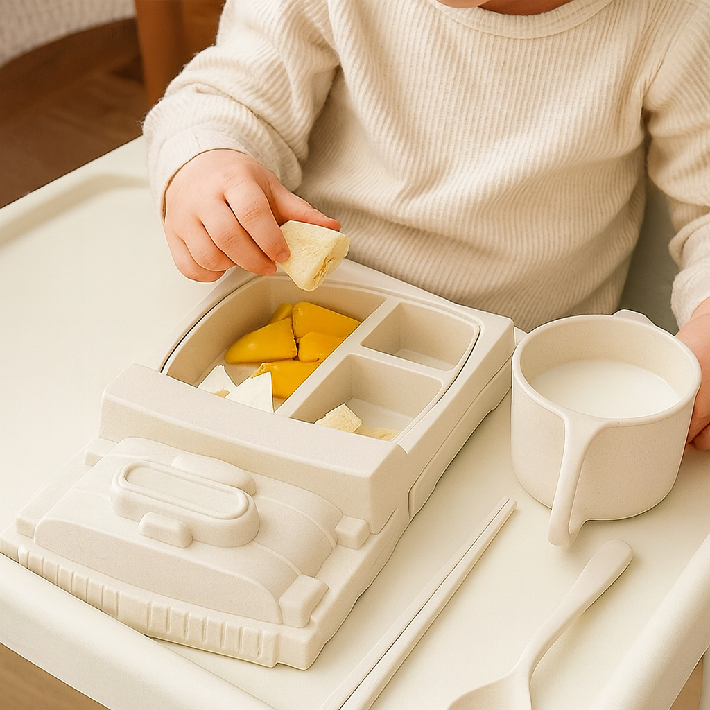 Norvo | Barne Tallerken Sett Bil Stil Holdbar Plast Design