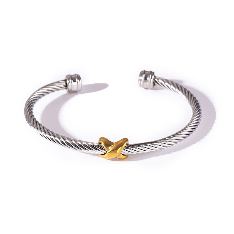 Norvo | To-farget knute vridd armbånd