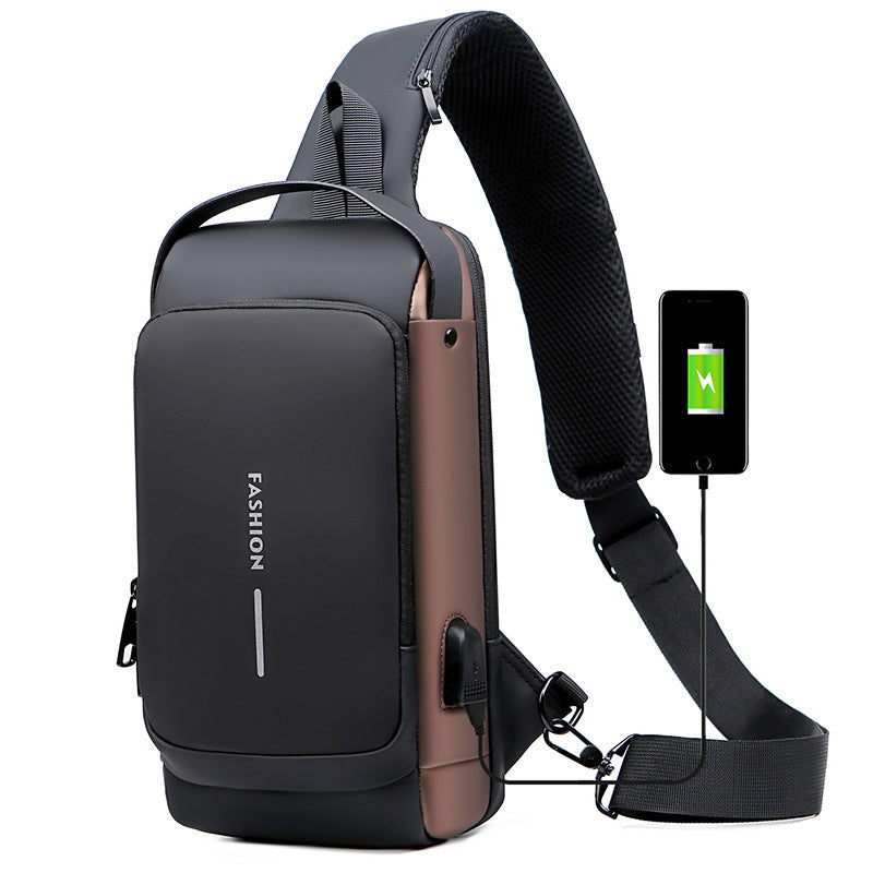 Norvo | USB-lading Sport Sling Tyverisikker Skulderveske