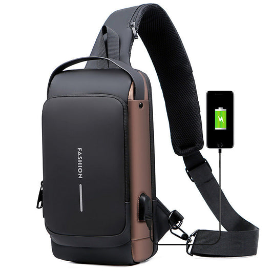 Norvo | USB-lading Sport Sling Tyverisikker Skulderveske