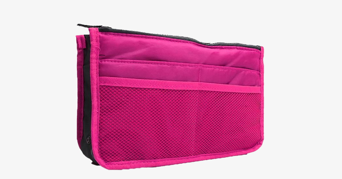 Norvo | Slim Bag-in-Bag - Laget av bomull og polyester - Bærbar og liten størrelse - Flere glidelåslommer - Passer i kofferten din - Fargevariasjoner