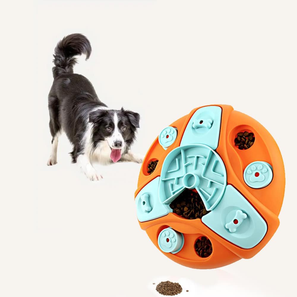 Norvo | Slowfeed Puslespill Skål – Roterende Hundeskål for Langsom Spising og Mentale Stimulering
