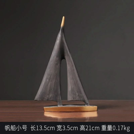 Norvo | Dekorativ minimalistisk seilbåt ornament for hjemmedekorasjon