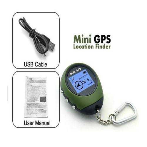 Norvo | Nøkkelring GPS Navigasjon USB - Klatring Utendørs Reiser Bærbar Nøkkelring Fotturer & Camping GPS