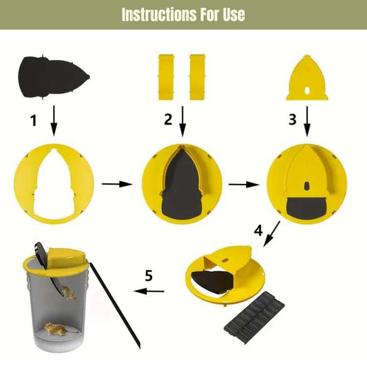 Norvo | Musefelle Multi-Fangst | Automatisk Vippefunksjon | Sikker for Barn og Kjæledyr