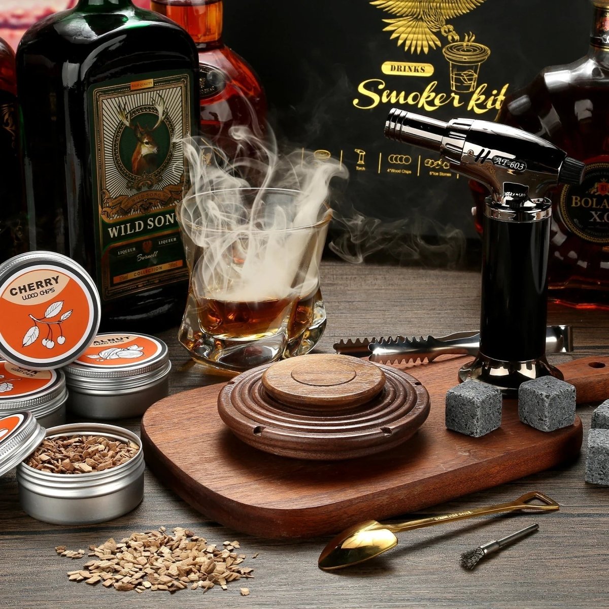 Norvo | SMOKETAIL KIT – Cocktailrøker Sett for Whiskey & Bourbon Elskere