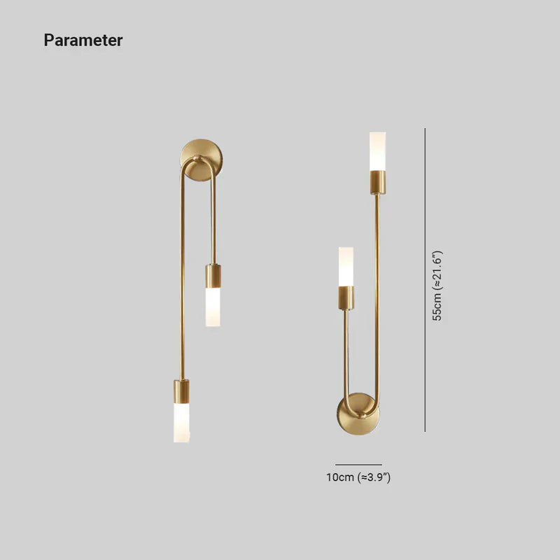 Norvo | Vegglampe Gull LED Moderne Sengelampe