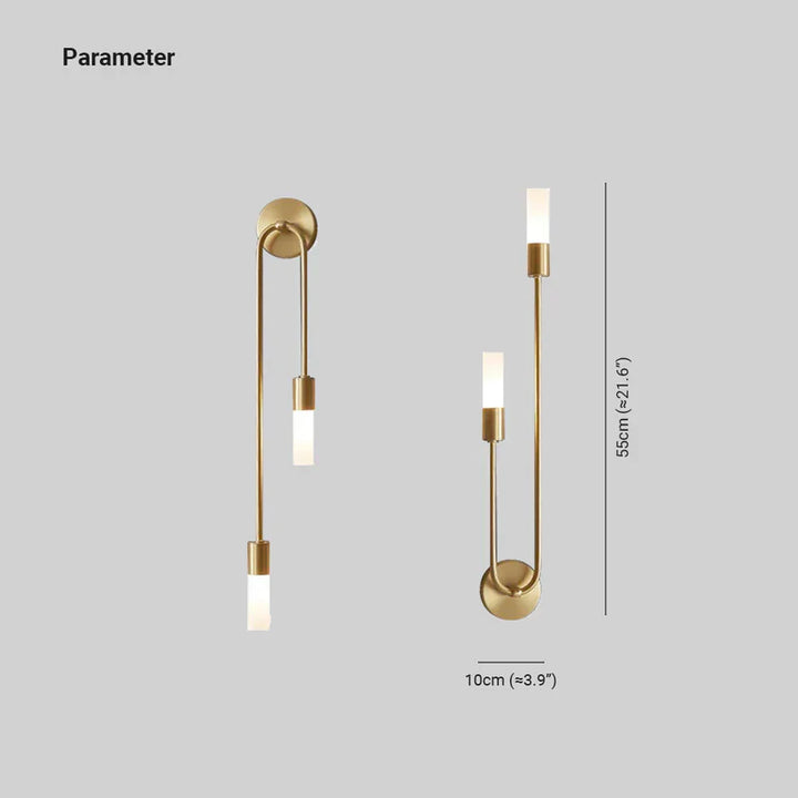 Norvo | Vegglampe Gull LED Moderne Sengelampe