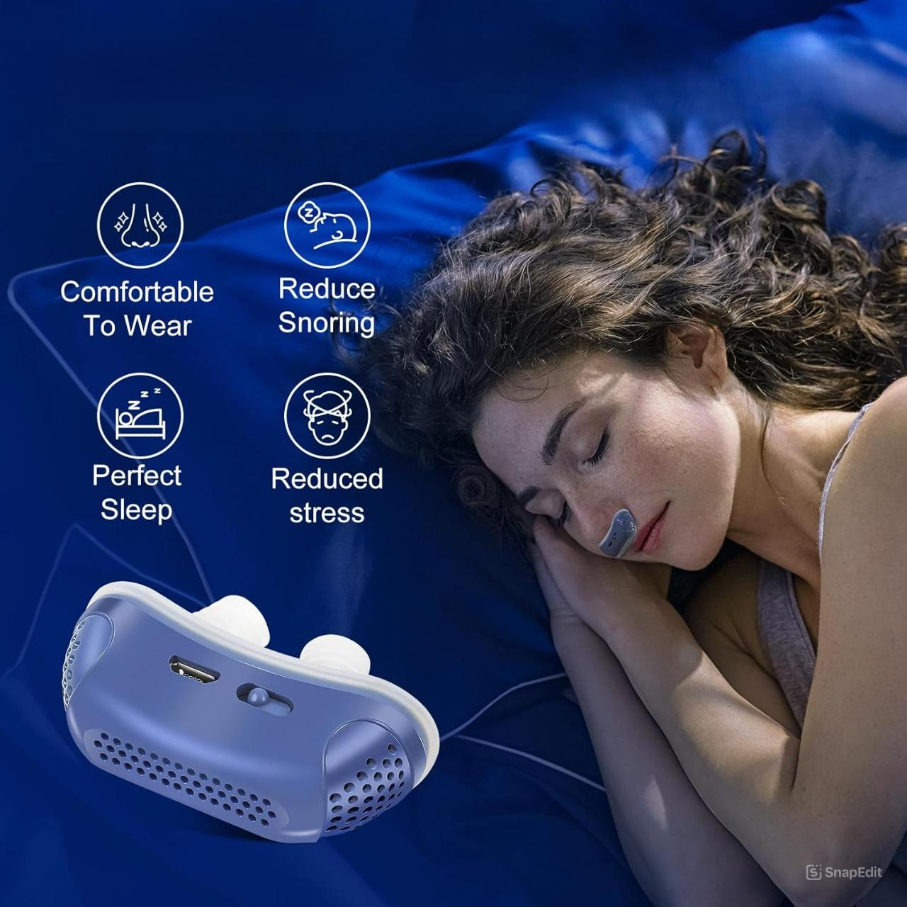 Norvo | Antisnorking enhet Oppladbar nasal CPAP-hjelp