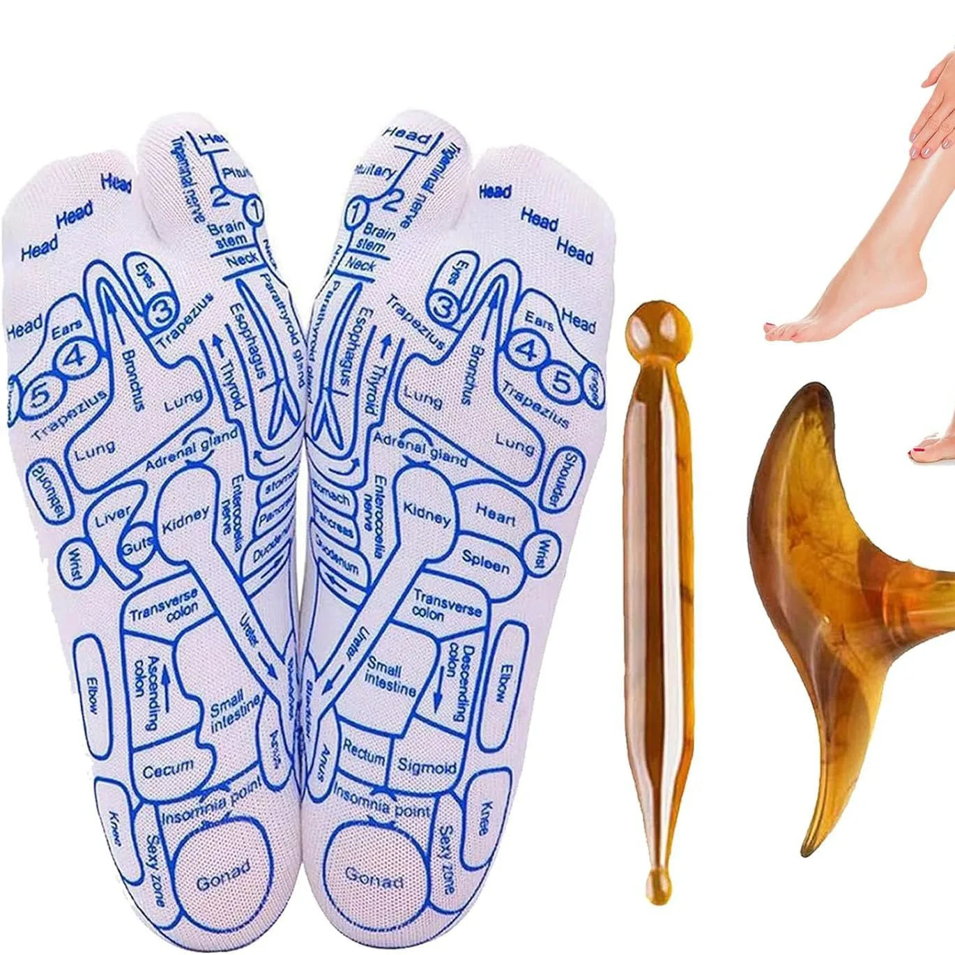 Norvo | Akupressur Refleksologi Sokker med Massasje Stang