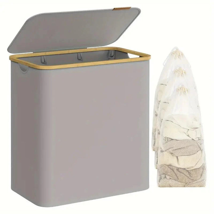 Norvo | SortiSpace Vaskekurv – 150L Sammenleggbar Vaskekurv med 2 Rom