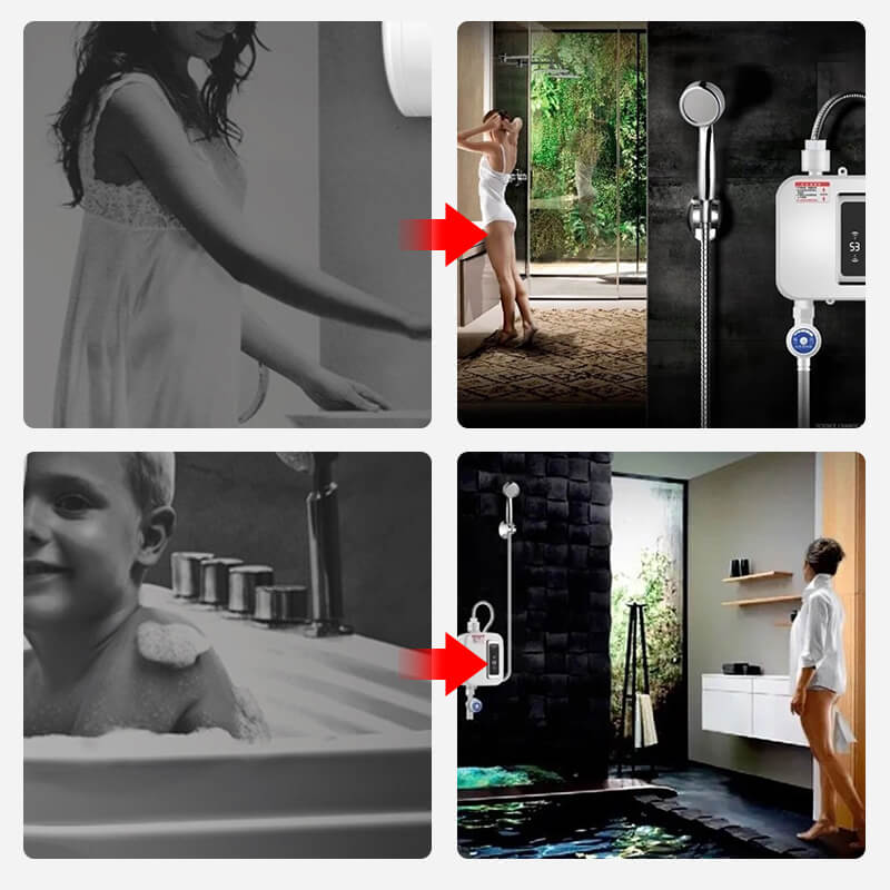 Norvo | Umiddelbar tankløs elektrisk vannvarmer | Ubegrenset varmt vann ved behov | Plassbesparende og energieffektiv