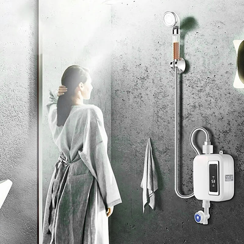 Norvo | Umiddelbar tankløs elektrisk vannvarmer | Ubegrenset varmt vann ved behov | Plassbesparende og energieffektiv