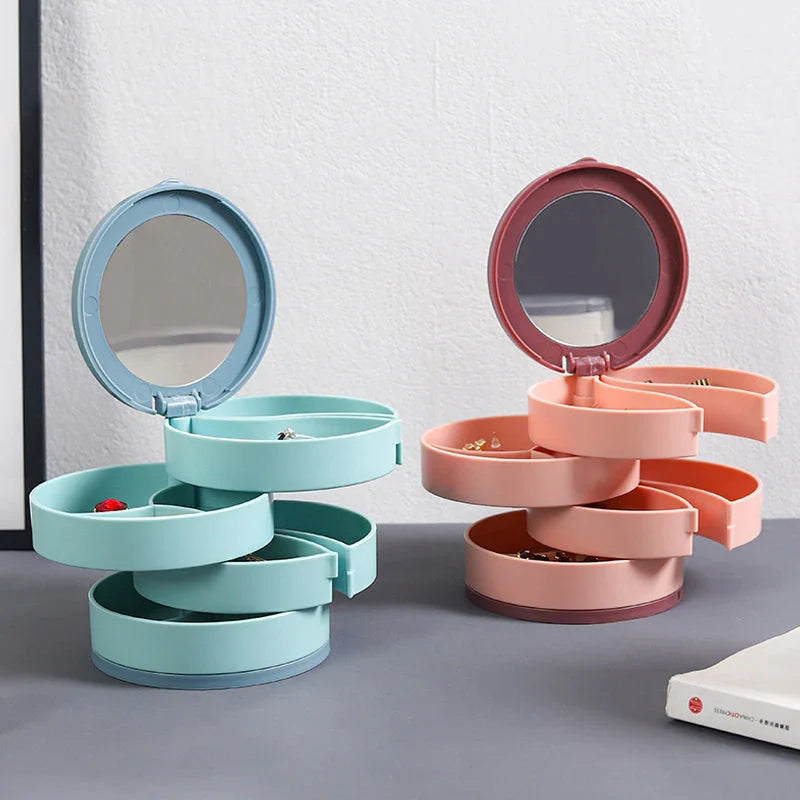 Norvo | Perfekt Gave-4 Lag Roterbar Smykkeoppbevaringsboks