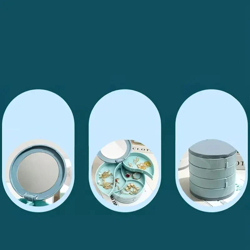 Norvo | Perfekt Gave-4 Lag Roterbar Smykkeoppbevaringsboks