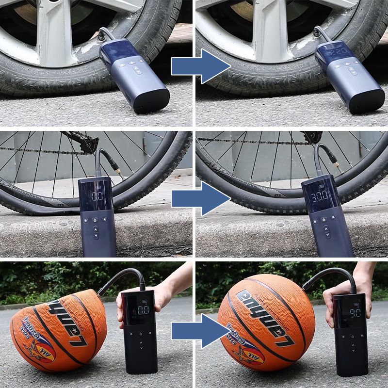 Norvo | Bærbar trådløs bildekkpumpe luftkompressor - Praktisk gave