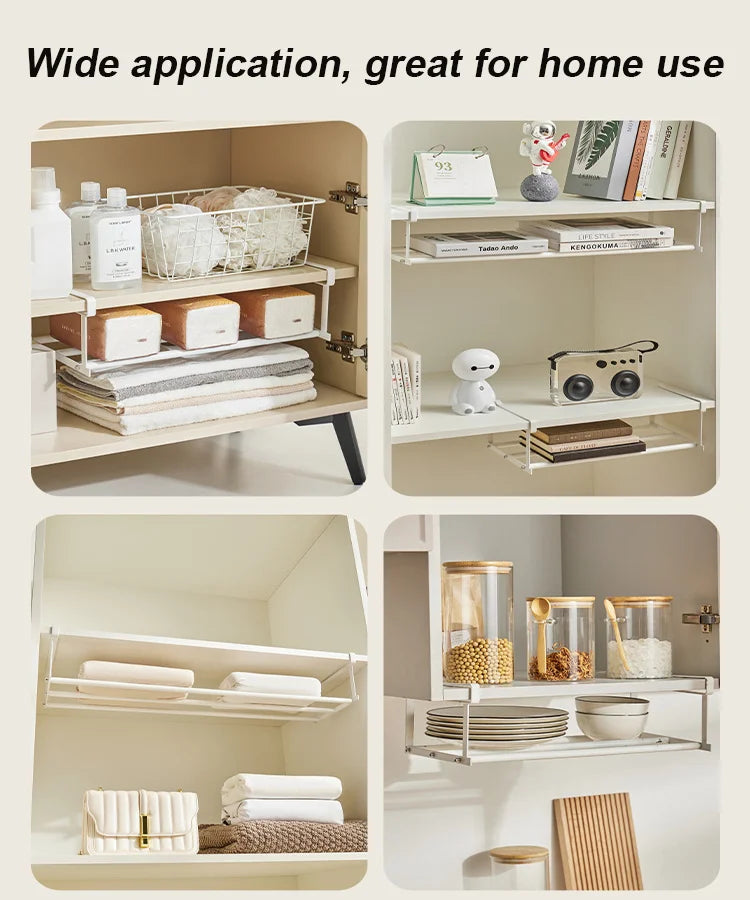 Norvo | Multifunksjonell skohylle med klips i rustfritt stål for mer plass i skoskapet