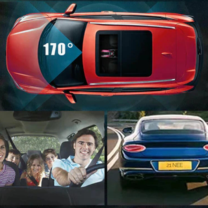 Norvo | 🚗📹Bilkamera med 170° vidvinkel og 1080p dobbeltobjektiv